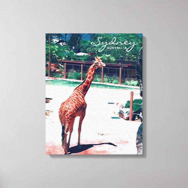 Toile Giraffe animal Sydney Australie (Recto)