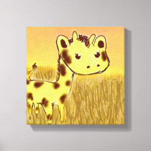 Toile Giraffe Cute Imprimer