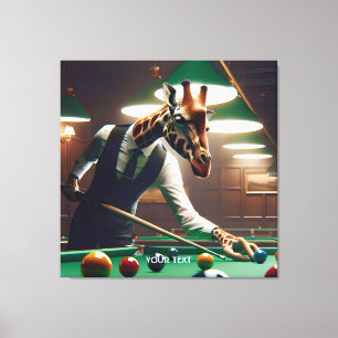 Toile Giraffe Imaginaire Jouer Snooker