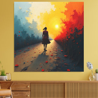 Toile Girl_Painting_Premium Wrapped Canvas
