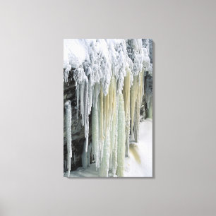 Toile Glace bleue et ruissellement des eaux souterraines