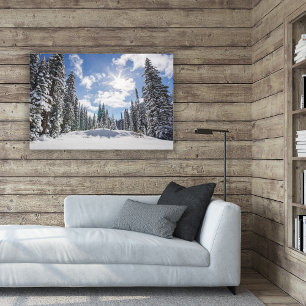Toile Glace et neige Sunrise Winter Snow Alberta, Cana