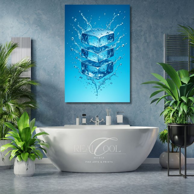 Toile Glace flottante éclaboussure – Art numérique dynam (Créateur téléchargé)
