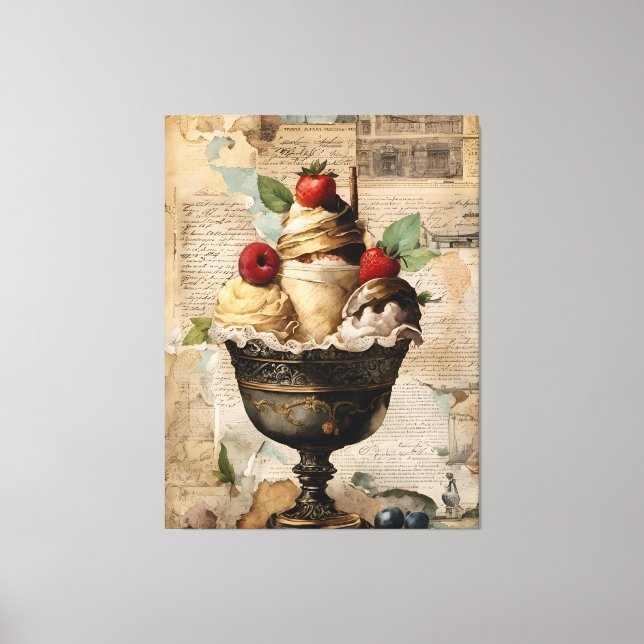 Toile Glace Sundae Collage (Recto)