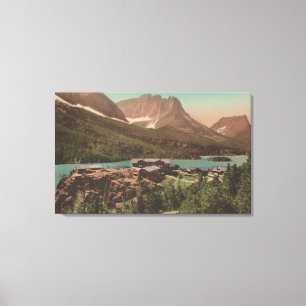 Toile Glacier, TA - vue des chalets et St Marys de lac
