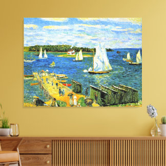 Toile Glackens - Mahone Bay, beaux-arts,