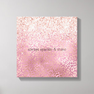 Toile Glam Pink Glitzy Parties scintillant Empreinte de