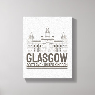 Toile Glasgow Écosse Architecture Vintage VoyagesDesign