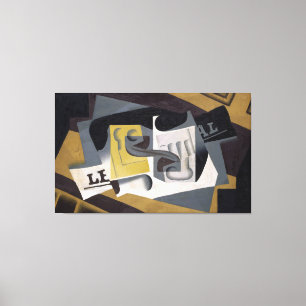 Toile Glass et Newspaper, 1917 (huile sur le