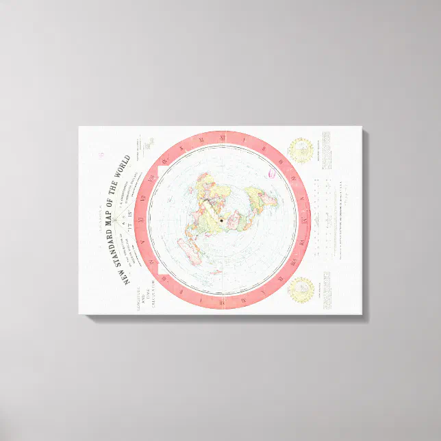 Toile Gleason's ~NEW STANDARD MAP OF THE WORLD~ Poster | Zazzle.fr