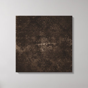 Toile Glimmering Bronze Grunge   Superbe Damas Brown