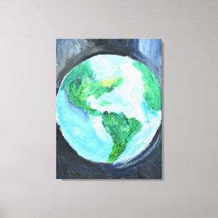 Toile Globe de la planète Terre Abstrait
