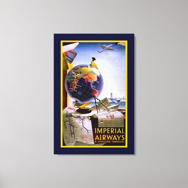 Toile Globe d'Imperial Airways (Recto)