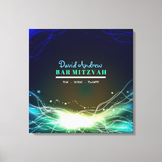 Toile GLOWWING NEON STAR Bat mitzvah Se connecter Carte