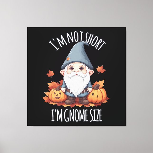 Toile Gnome Mignon Fantaisiste en Automne (Recto)