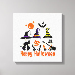 Toile Gnomes d'Halloween Mignon Citrouille Automne