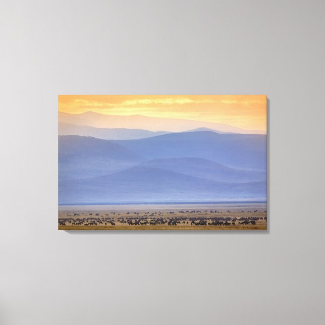 Toile Gnou pendant la migration, Connochaetes (Recto)