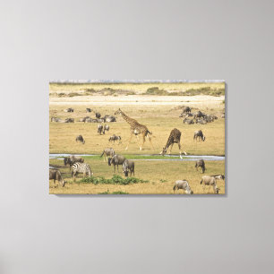 Toile Gnous, Zèbres et Girafes