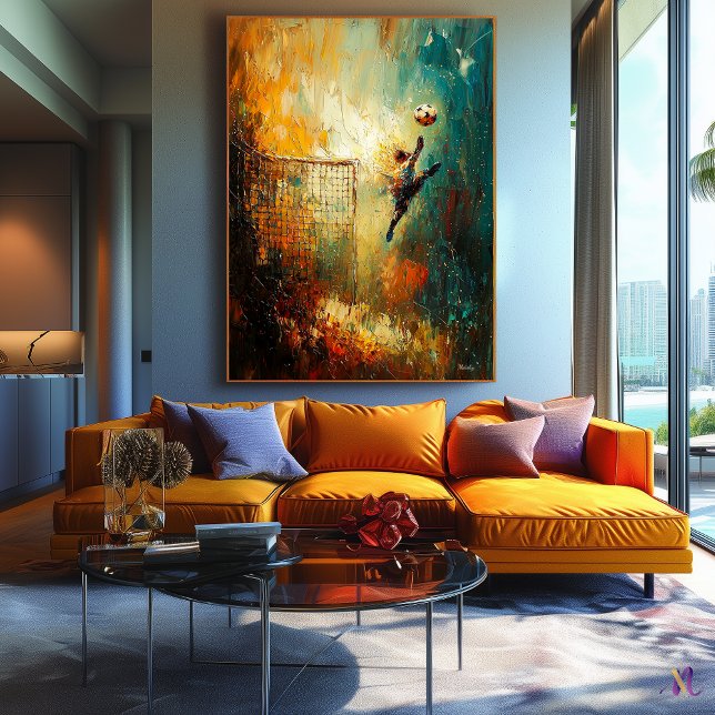 Toile Goalkeeper de football Abstrait (Créateur téléchargé)