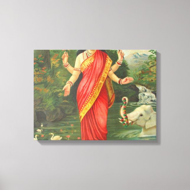 Toile Goddess Lakshmi - Raja Ravi Varma (Recto)