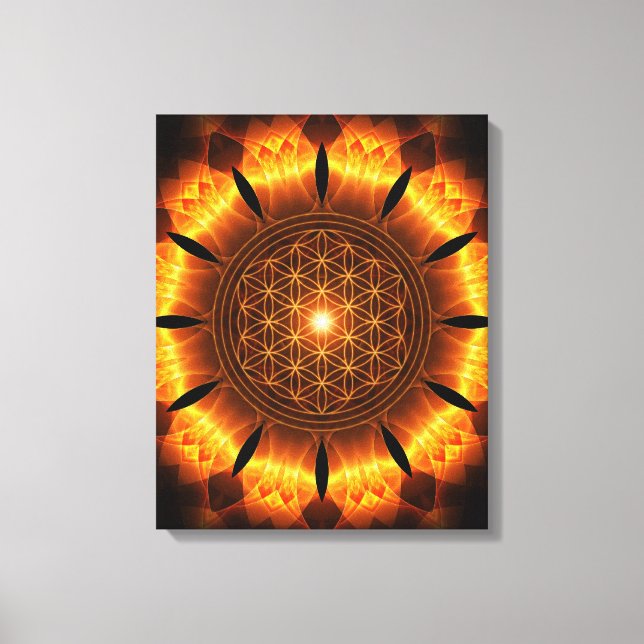 Toile golan power mandala flower of life (Recto)