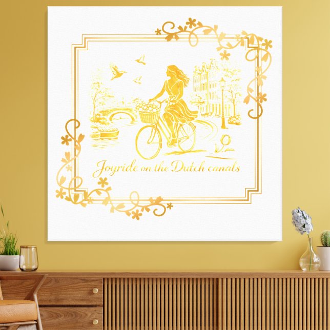 Toile Gold Amsterdam Arched Bridges Charm (Insitu(Salon))
