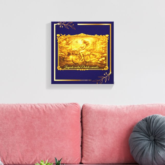 Toile Gold Amsterdam Arched Bridges Charm (Insitu(Salon))