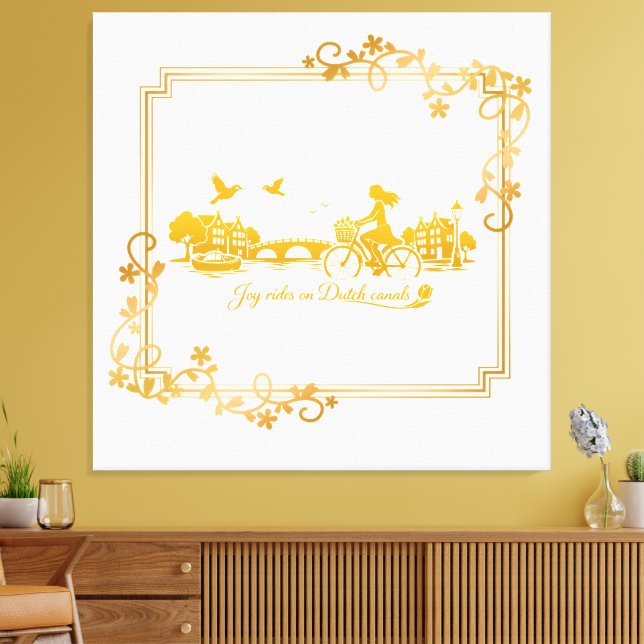Toile Gold Amsterdam Arched Bridges Charm (Insitu(Salon))