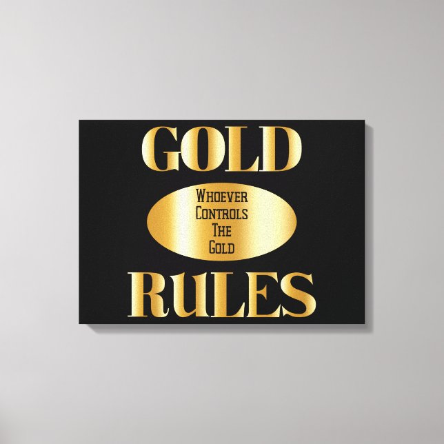 Toile Gold Rules Golden Rule Wall Art (Recto)