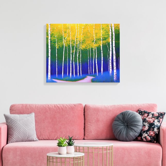 Toile Golden Canopy - Un paysage boisé (Insitu(Salon))