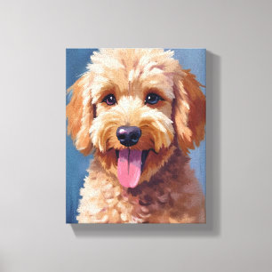 Toile Golden Doodle   Peinture Aquarelle Chien Animaleri