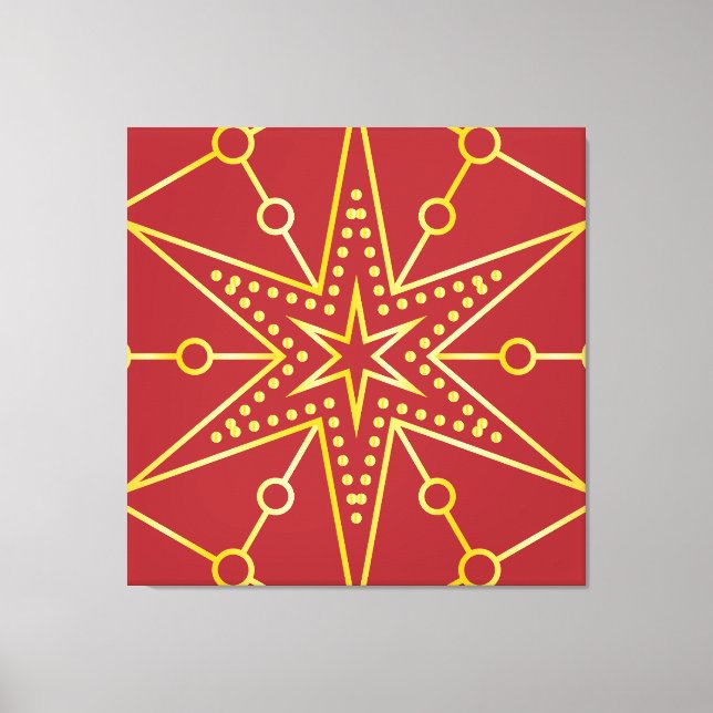 Toile Golden Festive Starry (Recto)