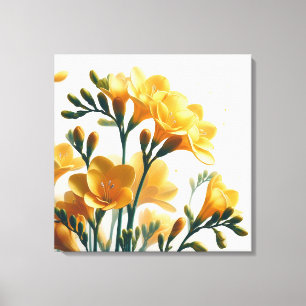 Toile Golden Freesia Imaginaire L'élégance enchantée de