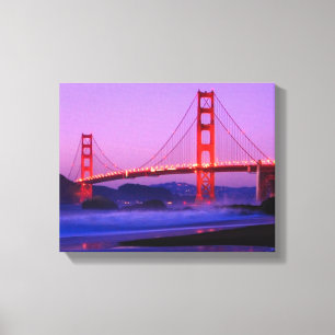 Toile Golden gate bridge sur la plage de Baker au
