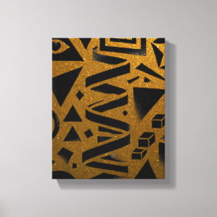 Toile Golden Geometry: A Modern Glow