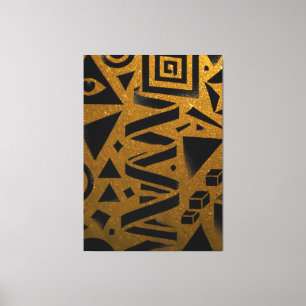 Toile Golden Geometry: A Modern Glow