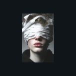 Toile Golden Glow Melanin Fierce Close-Up<br><div class="desc">Golden-bronze light sculpts flawless deep brown skin, illuminating sharp cheekbones, glossy nude-pink lips, and intense dark eyes framed by smoky glitter shadow. A sleek short natural cut and massive hammered gold hoop earrings catch fiery reflections, while layered gold chains add regal texture against a high-neck black top. The powerful close-up...</div>