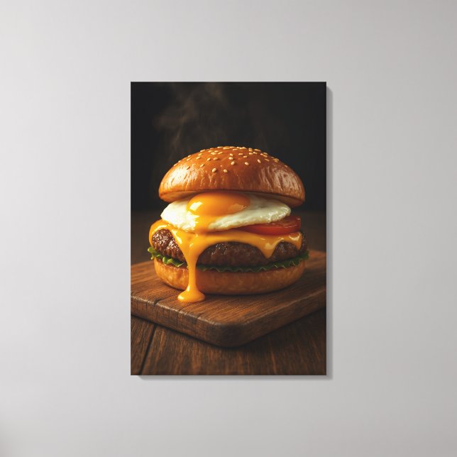 Toile Golden Harmony – Le Parfait Cheeseburger Gourmet  (Recto)