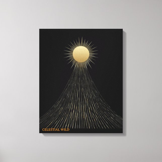 Toile Golden Light Path Celestial Art Canvas Gift (Recto)