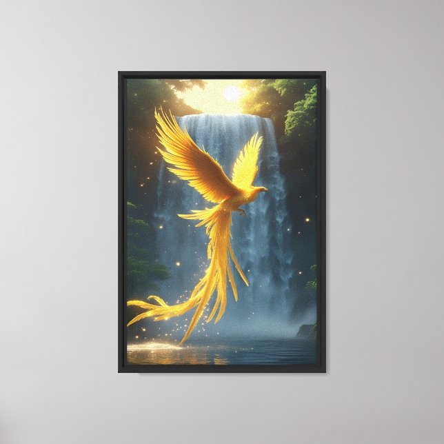 Toile Golden Phoenix par Cascade (Recto)