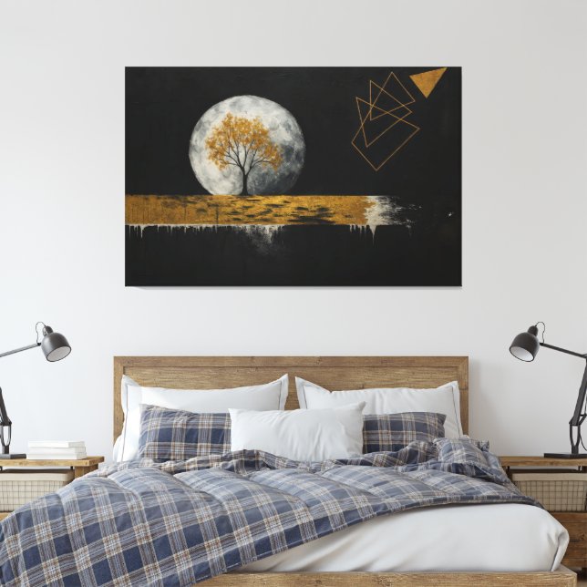 Toile Golden Silence Under the Moon (Insitu(Chambre))