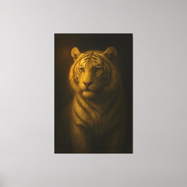 Toile Golden White Tiger – Fine Art Portrait (Recto)