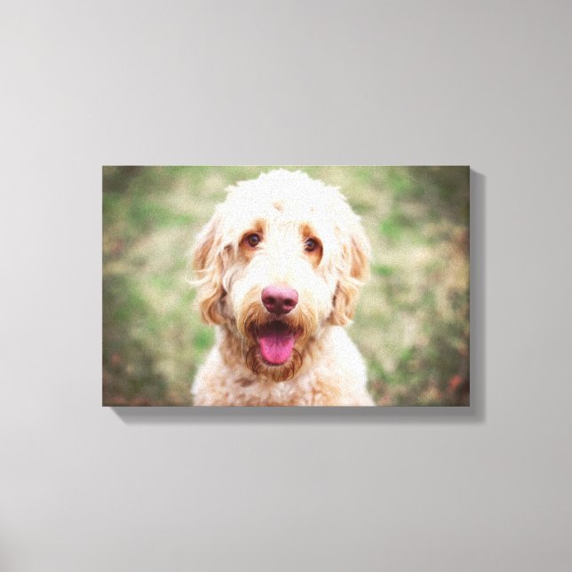 Toile Goldendoodle souriant (Recto)
