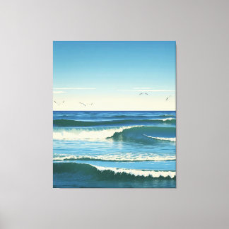 Toile Golven Dansende sous le ciel