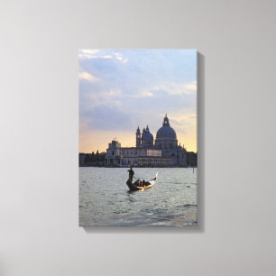 Toile Gondole vénitienne au coucher du soleil
