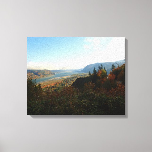 Toile Gorge de la rivière Columbia en automne, Oregon (Recto)