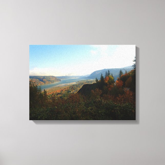 Toile Gorge de la rivière Columbia en automne, Oregon (Recto)