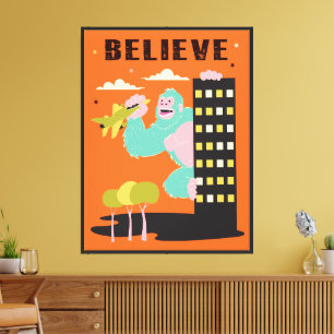Toile Gorilla Ape Monster rétro mod pop art