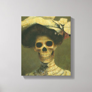 Toile Gothique Lady Skeleton Canvas Imprimer