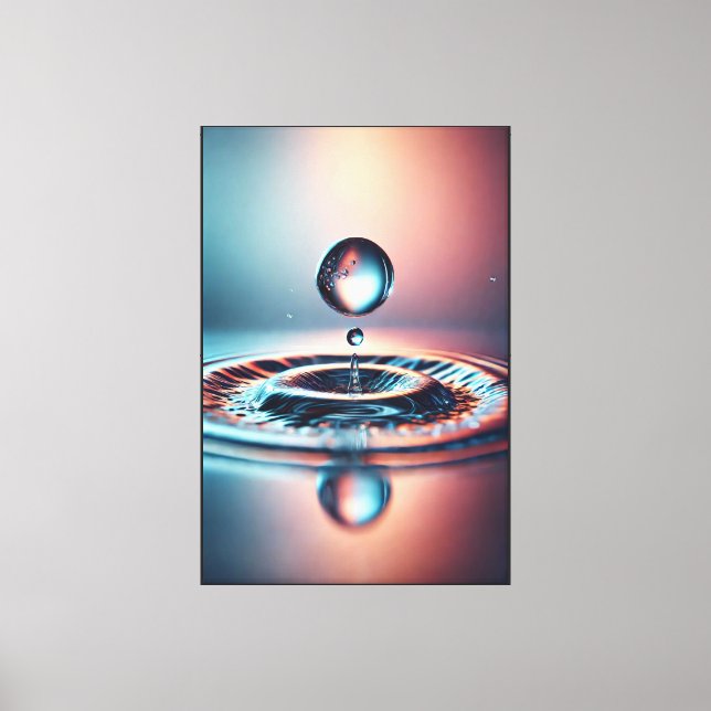 Toile Goutte d'eau avec effet de ondulation   (Recto)